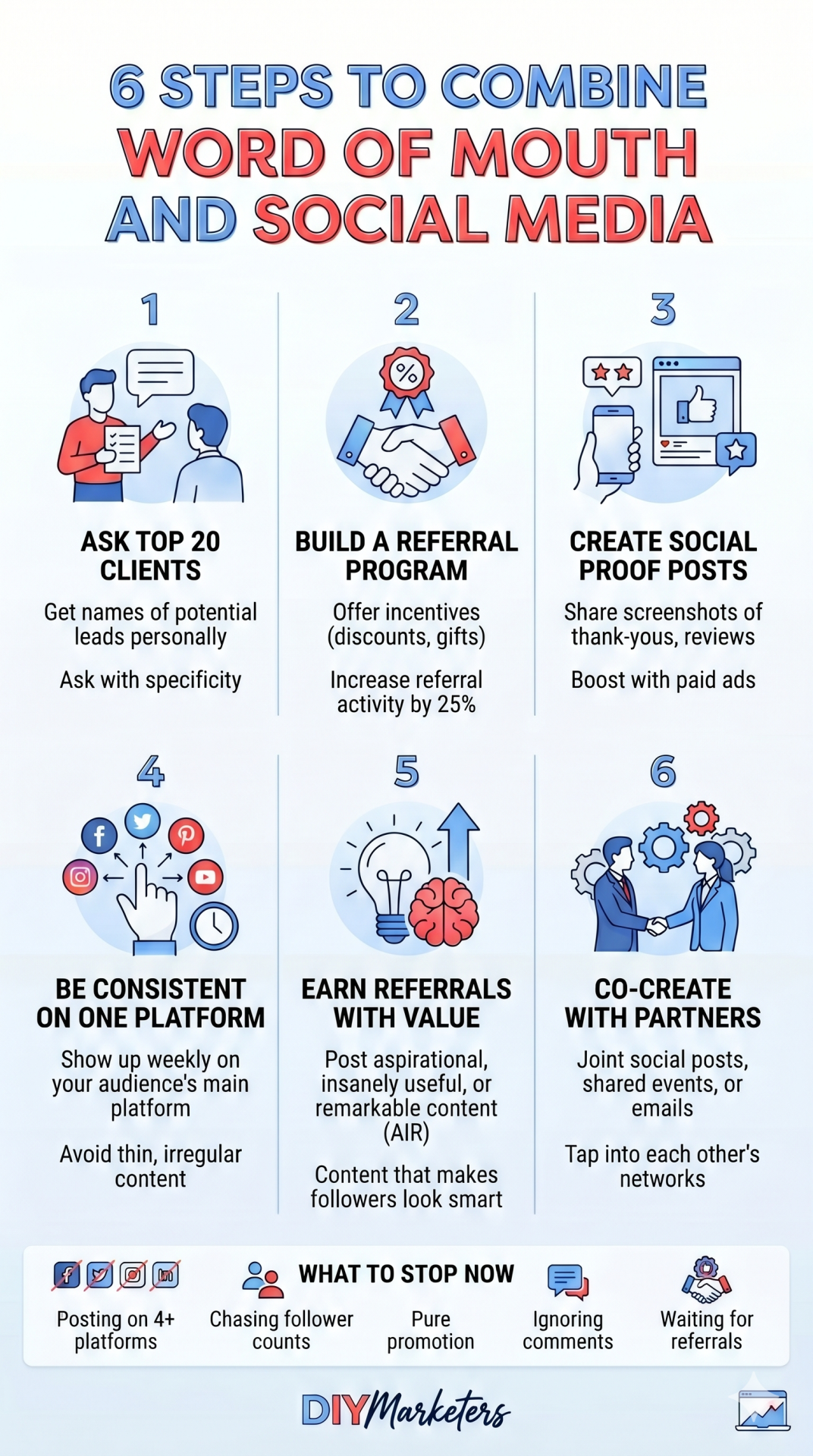 Referrals Are Working Harder Than Your Social Media Ever Will — Here's How to Use Both 1 word of mouth marketing for small business infographic