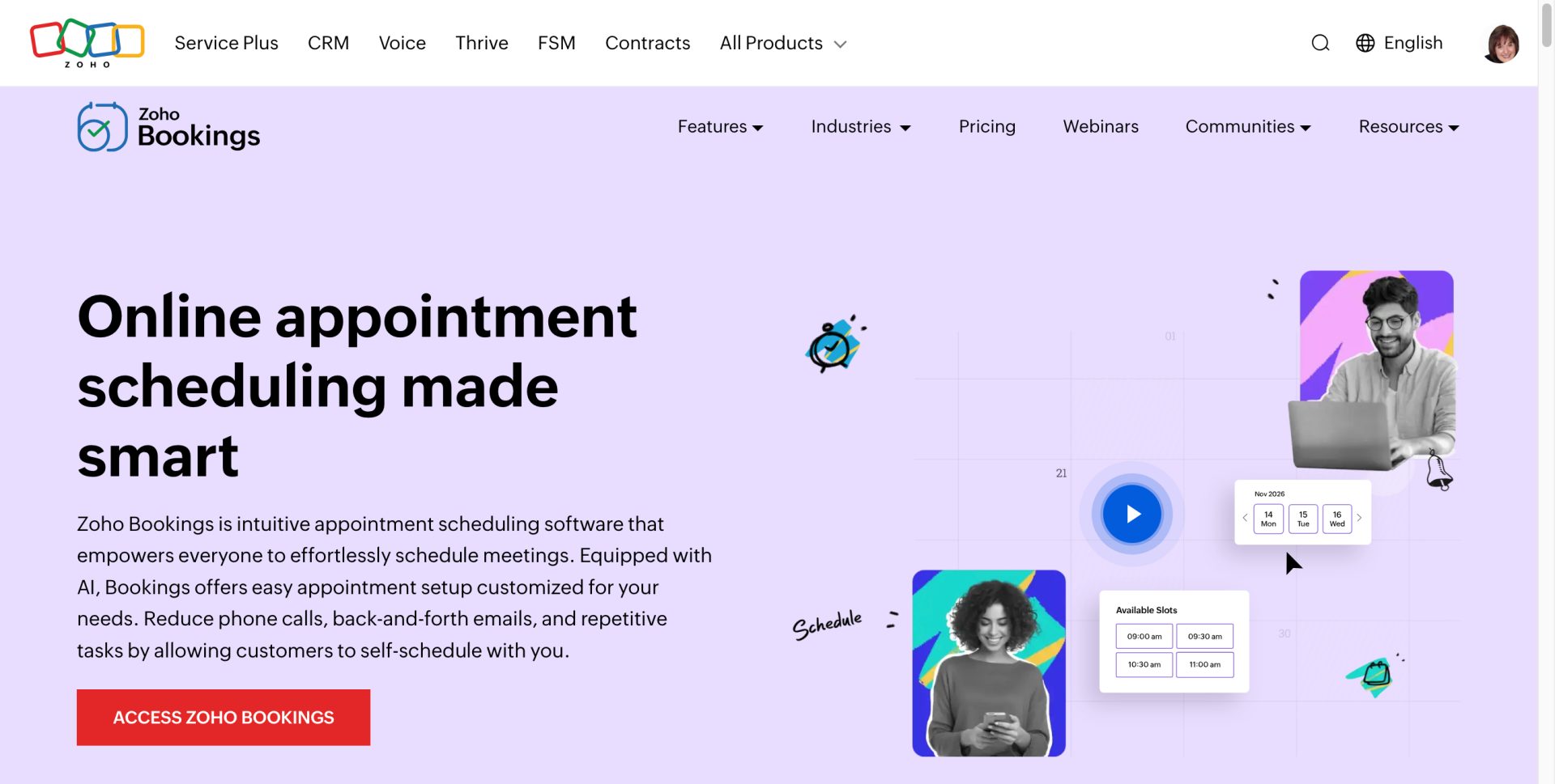 zoho for solopreneurs - zoho bookings calendar appointment scheduling